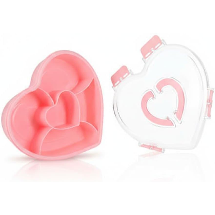 Heart Shaped Snack Container with 5 Compartments