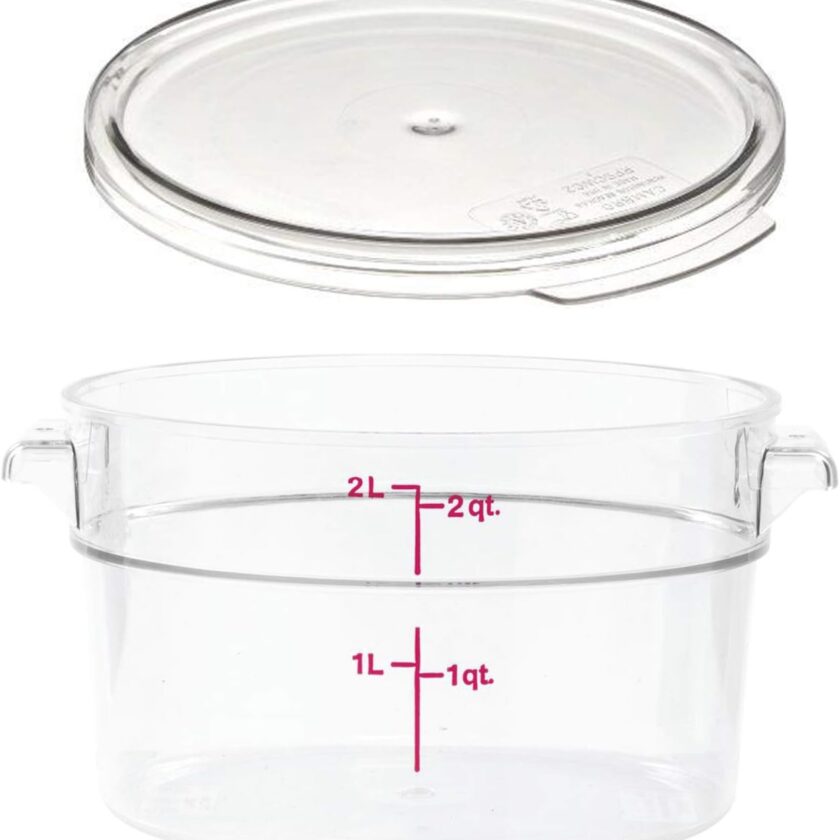 Cambro RFSCW2135 Camwear 2-Quart Clear Round Food Storage Container