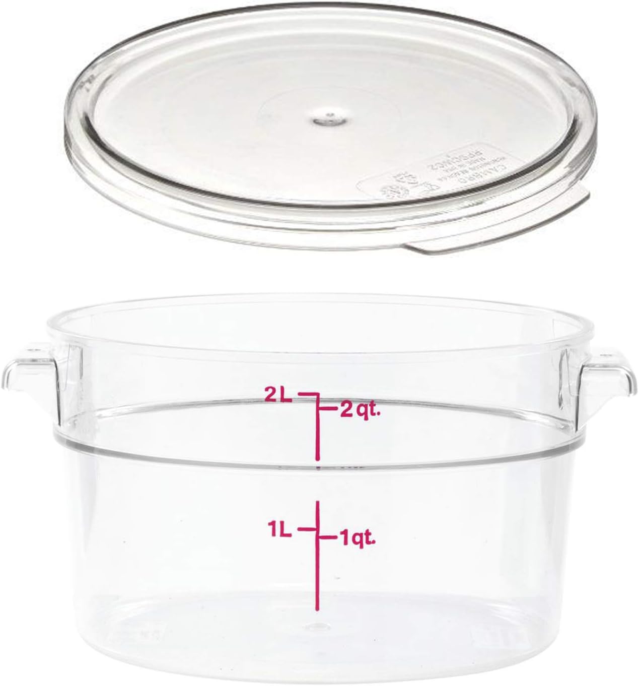 Cambro RFSCW2135 Camwear 2-Quart Clear Round Food Storage Container